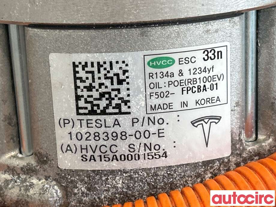 Aircondition kompressor til Tesla Model S 2013-2016 (Fase 1)  (TESLA|1028398-00-J||1028398-00-E)