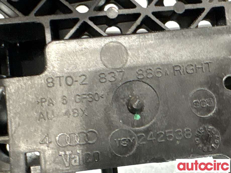 Dørhåndtak utv høyre bak til Audi A4 2007-2014 (Type IV) (B8) (B8) (AUDI|8T0837205A||8T0-2837886)