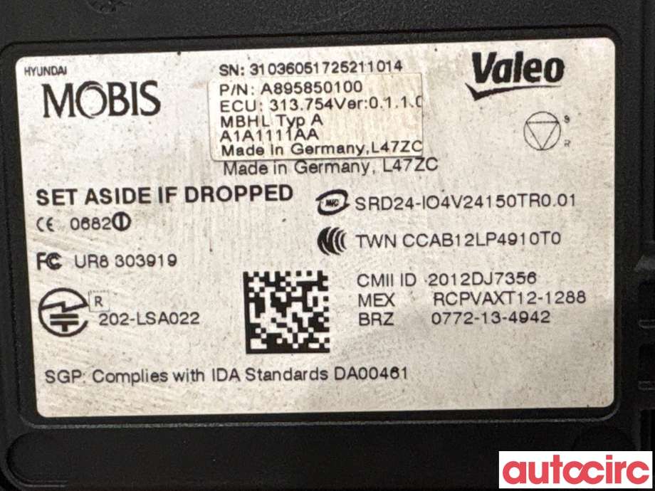 Sensor radar til Kia Optima 2017-2020 (KIA|95811A8100||A895850100)