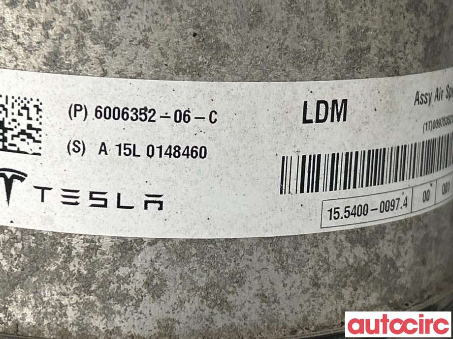 Fjær foran nivå luftpute/belg til Tesla Model S 2013-2016 (Fase 1)  (TESLA|6006352-06-C|155400-00974)