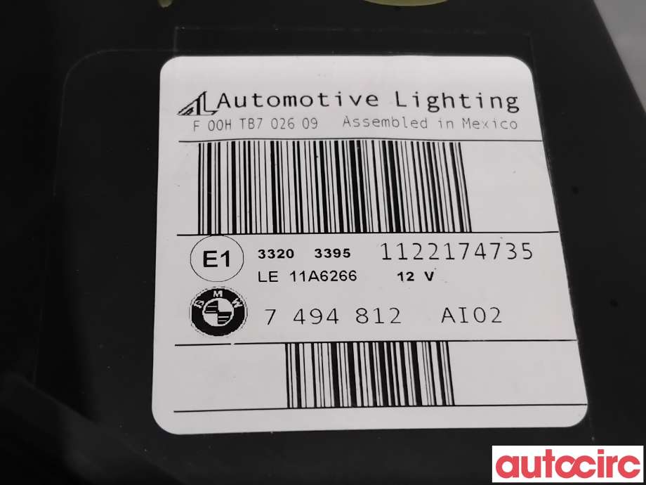 Frontlykt høyre halogen til BMW X5 2013-2018 (F15) (F15) (BMW|63117442648||7494812)
