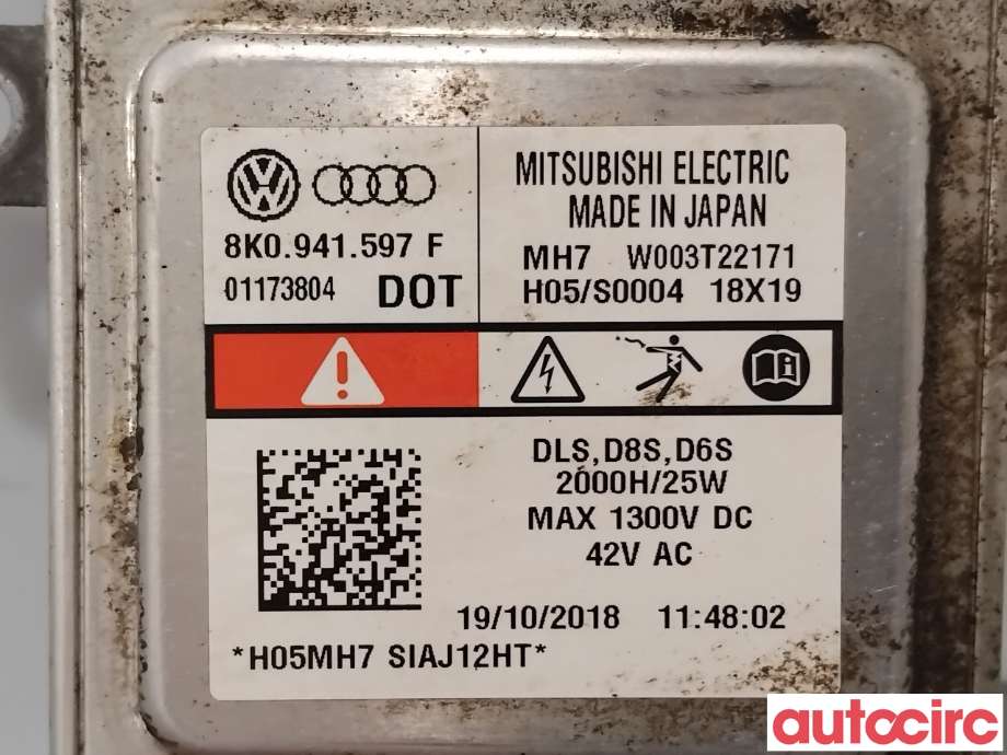 Styreenhet xenon/ballast til VW Caddy 2015-2020 (Type III, Fase 3) (VOLKSWAGEN|8K0941597F|W003T22171)