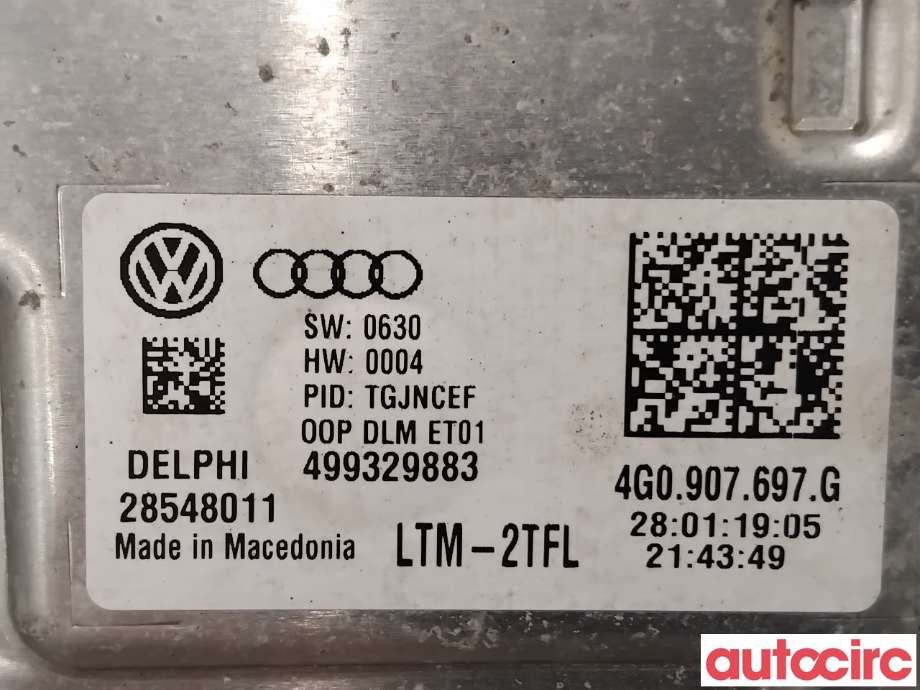 Styreenhet xenon/ballast til VW Caddy 2015-2020 (Type III, Fase 3)  (VOLKSWAGEN|4G0907697F|28548011|4G0907697G)