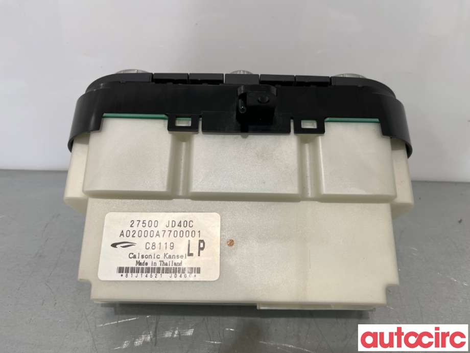 Varmeapparat betjening til Nissan Qashqai 2007-2010 (Type I, Fase 1)  (NISSAN|27500JD40C|)