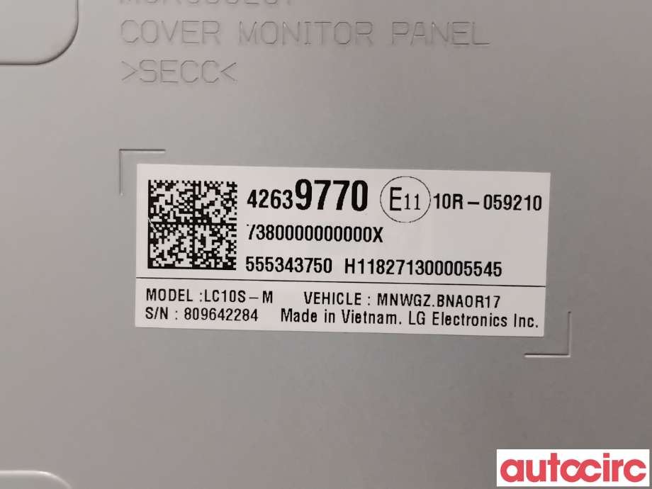 Multimedia display (MCU - Media Controller Unit) til Opel Ampera-e 2017-->> (Type II)  (OPEL|42639770|LC10S-M)