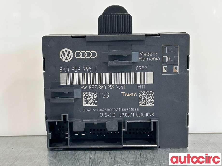 Styreenhet dør venstre foran til Audi A4 2007-2014 (Type IV) (B8) (B8) (AUDI|8K0959795F|)