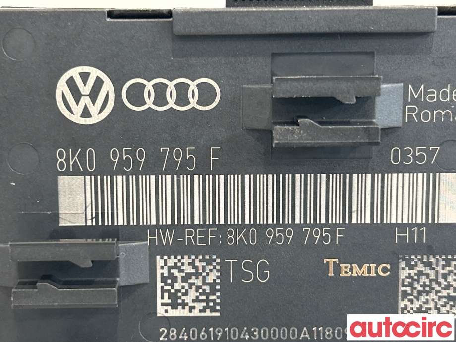 Styreenhet dør venstre foran til Audi A4 2007-2014 (Type IV) (B8) (B8) (AUDI|8K0959795F|)