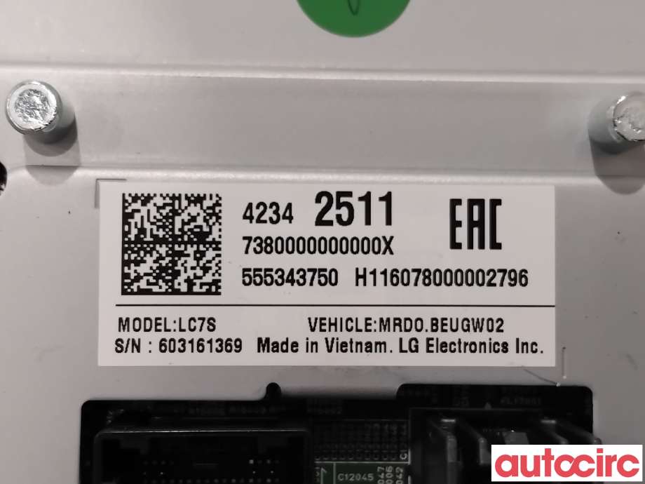 Multimedia display (MCU - Media Controller Unit) til Opel Astra K 2015-->>  (OPEL|42342511|LC7S)