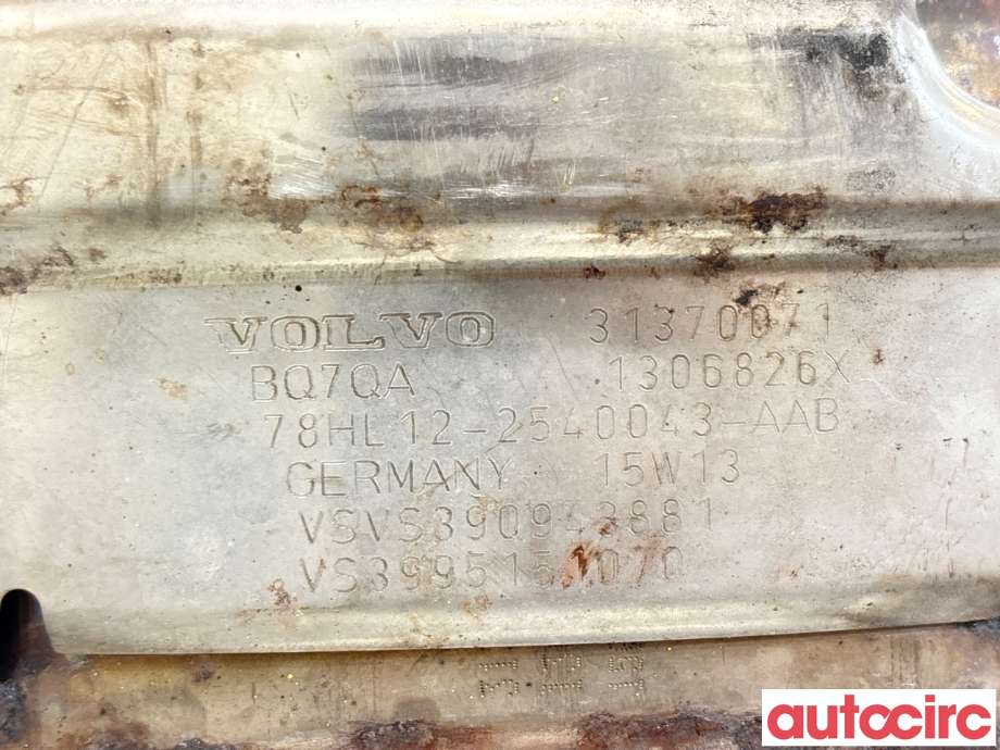 Partikkelfilter til Volvo V60/V60 CC 2013-2018 (Type I, Fase 2)  (VOLVO|NO NUMBER|78HL12-2540043-AAB|31370071)