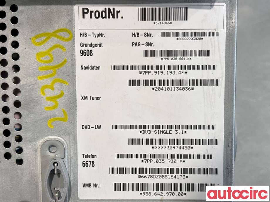 Bilstereo navigasjon til Porsche Cayenne 2010-2017 (92A) (92A) (PORSCHE|958642970 X|7PP919193AF|95864297000)