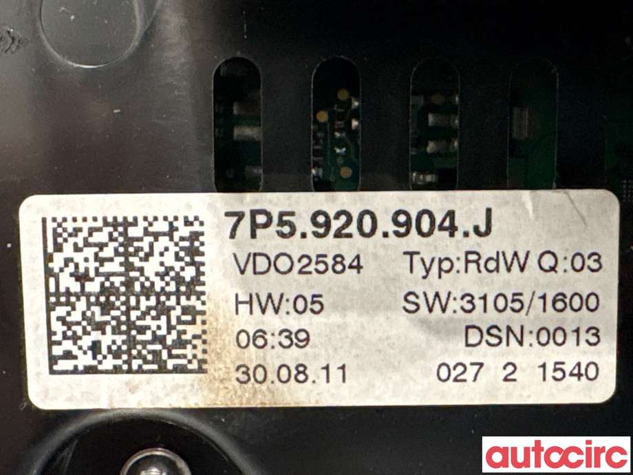 Instrumentpanel til Porsche Cayenne 2010-2017 (92A) (92A) (PORSCHE|95864114412|A2C30058000|7P5920904J)