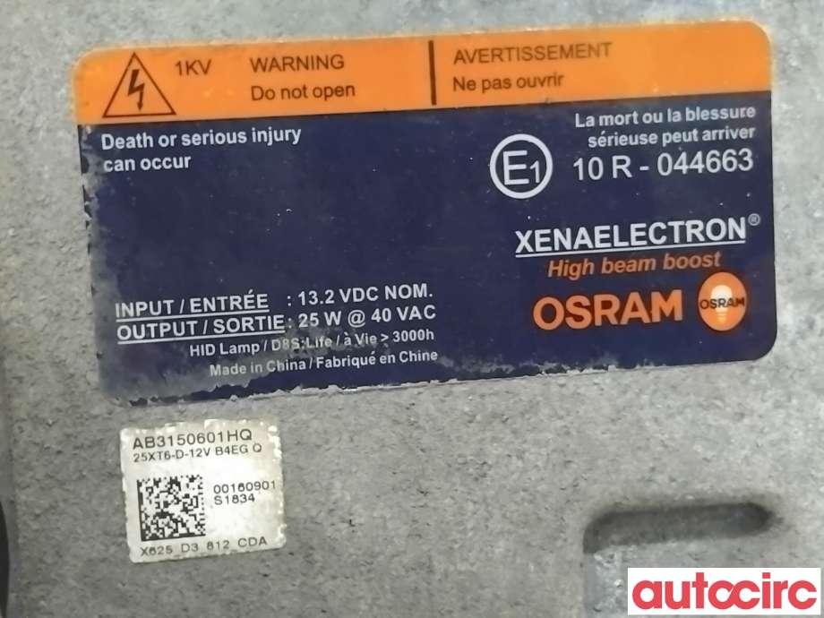 Styreenhet xenon/ballast til Opel Ampera-e 2017-->> (Type II) (OPEL|42529555|)