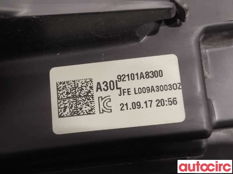 Frontlykt venstre halogen til Kia Optima 2017-2020 (KIA|92101A8300|)