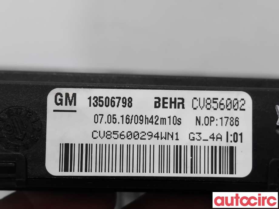 Varmeapparat register til Opel Astra K 2015-->> (OPEL|13425434|CV855002|39078375)