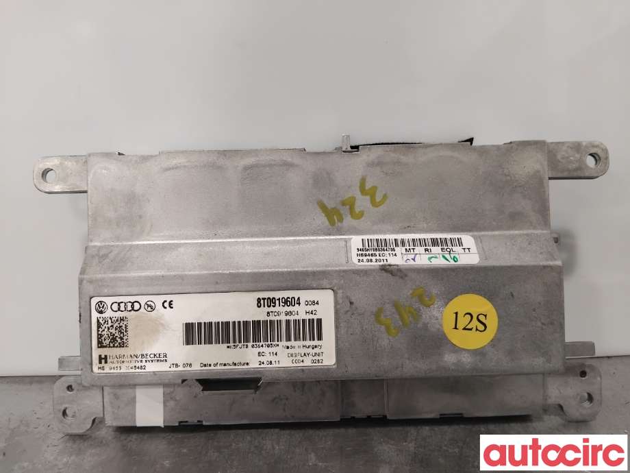 Instrument kjørecomputer til Audi A4 2007-2014 (Type IV) (B8) (B8) (AUDI|8T0919604|HS9465|8T0919604B)