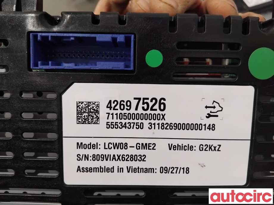 Instrumentpanel til Opel Ampera-e 2017-->> (Type II)  (OPEL|42647709|LCW08-GME2|42697526)