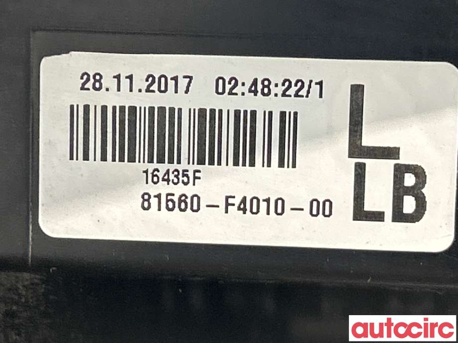 Baklykt venstre til Toyota C-HR 2016-->>  (TOYOTA|81561F4010||81560-F4010)