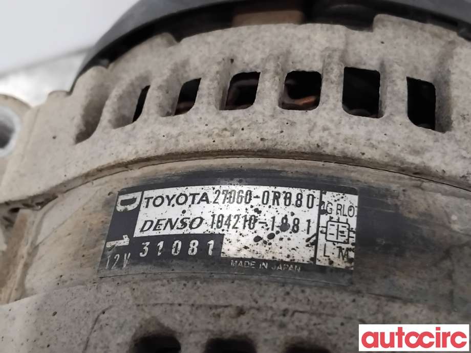 Dynamo til Toyota Avensis 2009-2015 (Type III, Fase 1) (TOYOTA|270600R080|104210-1881|27060-0R080)