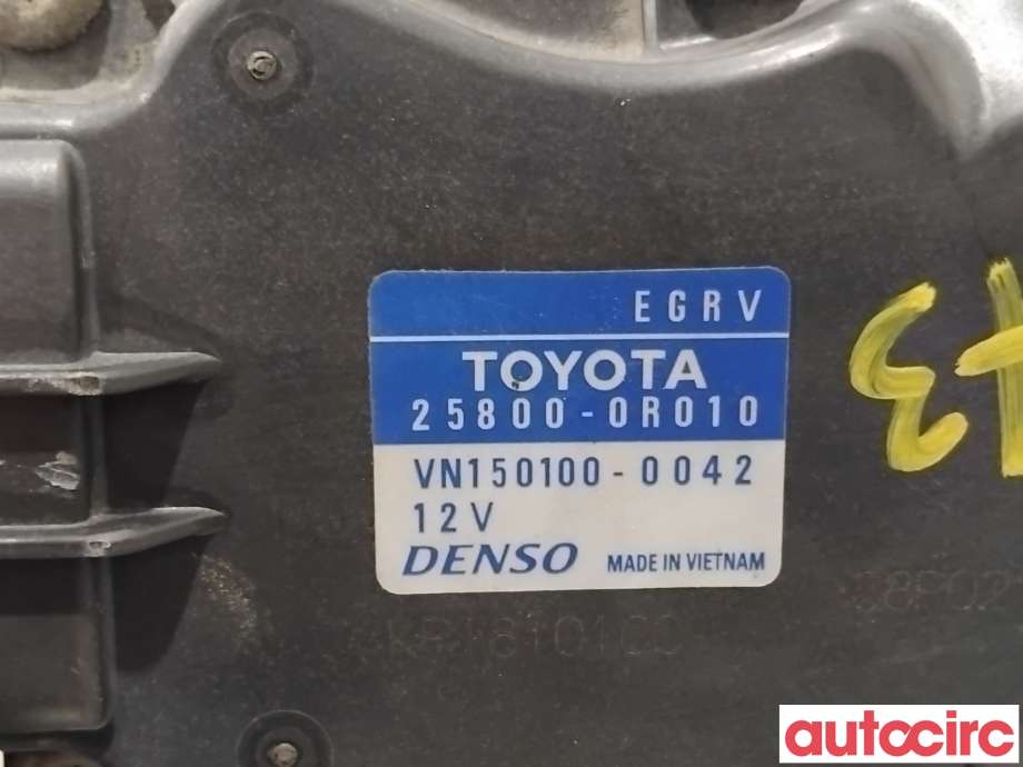 EGR-ventil til Toyota Avensis 2009-2015 (Type III, Fase 1) (TOYOTA|258000R010|VN150100-0042|25800-0R010)