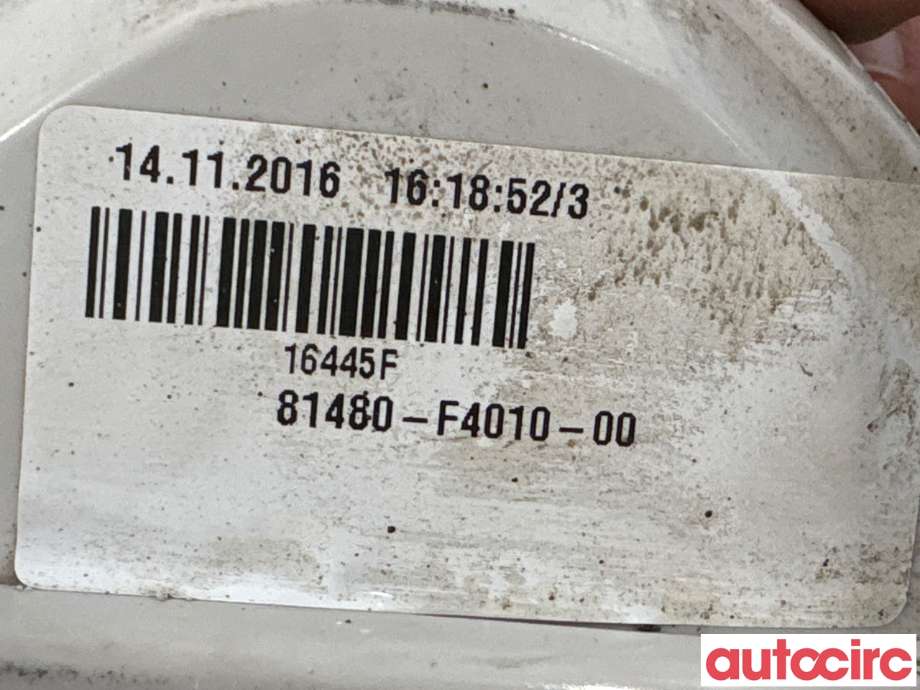 Baklykt fra støtfanger til Toyota C-HR 2016-->>  (TOYOTA|81480F4010|)