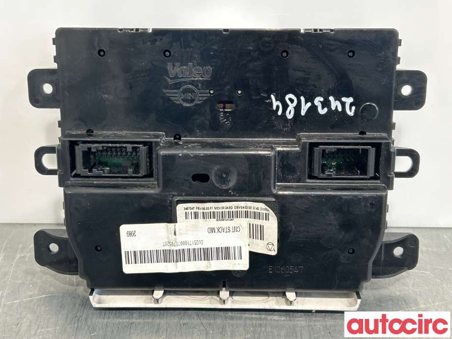Varmeapparat betjening til Mini One/Cooper 2007-2014 (R55-57) (R55-57) (MINI|64113457397||3457347)