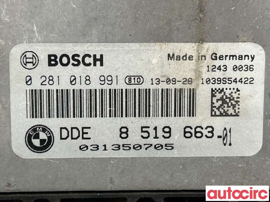 Styreenhet motor til Mini One/Cooper 2007-2014 (R55-57) (R55-57) (MINI|13618519663|0281018991|8519663-01)