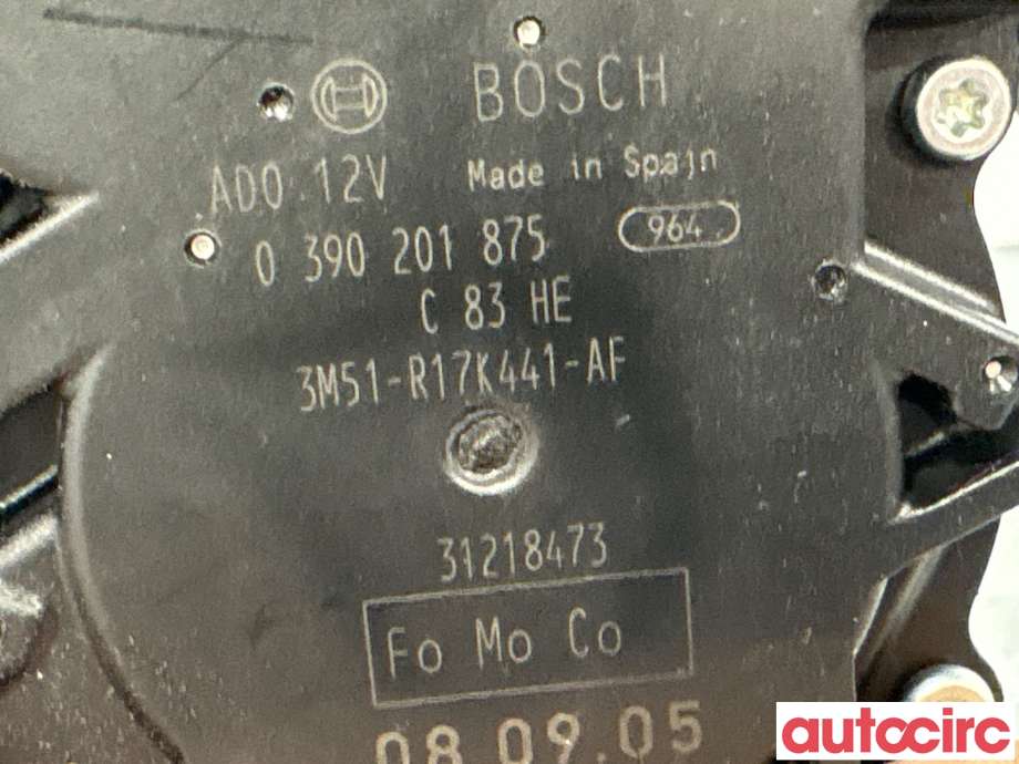 Viskermotor bakrute til Ford Mondeo 2007-2010 (Type IV, Fase 1) (FORD|1689913|0390201875|3M51-R17K441-AF)