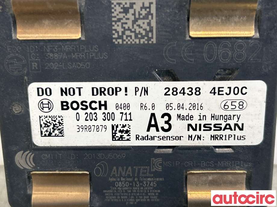 Sensor radar til Nissan Qashqai 2014-2021 (Type II)  (NISSAN|284384EJ0C|0203300711)