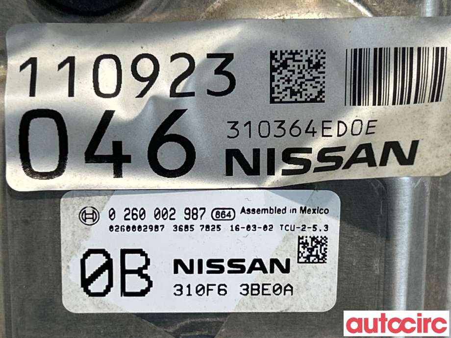 Styreenhet girkasse til Nissan Qashqai 2014-2021 (Type II) (NISSAN|310F63BE0A|0260002987|310364ED0E)