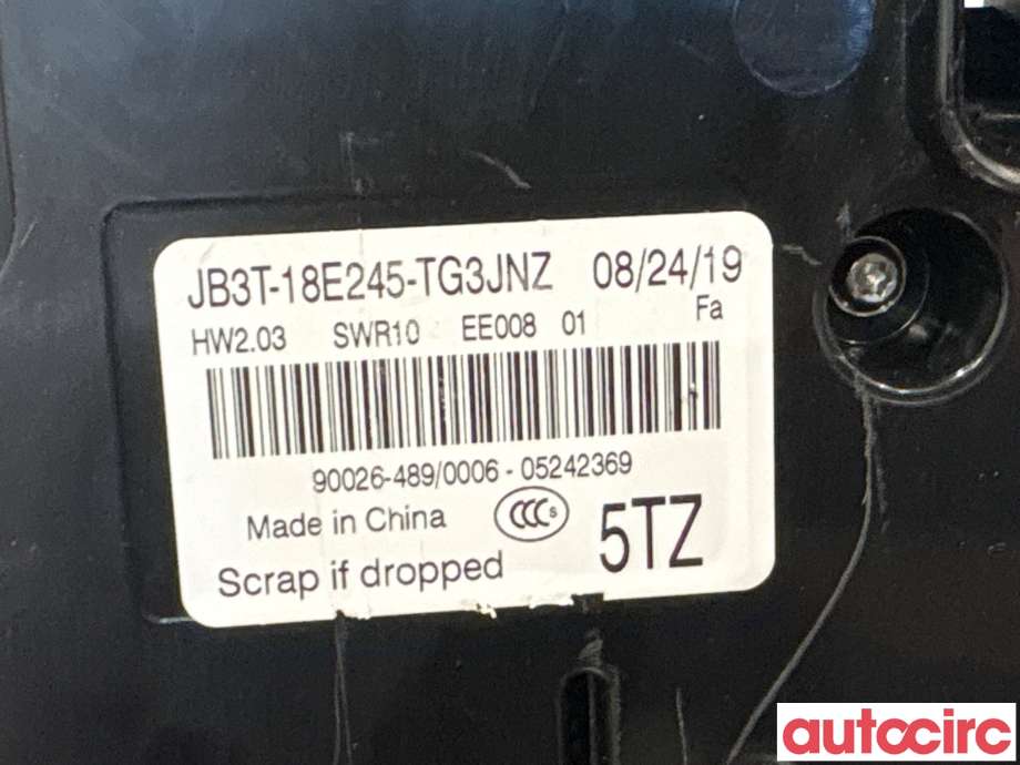 Varmeapparat betjening til Ford Ranger / Ranger Raptor 2015-2022  (FORD|2556055||JB3T-18E245-TG3JNZ)
