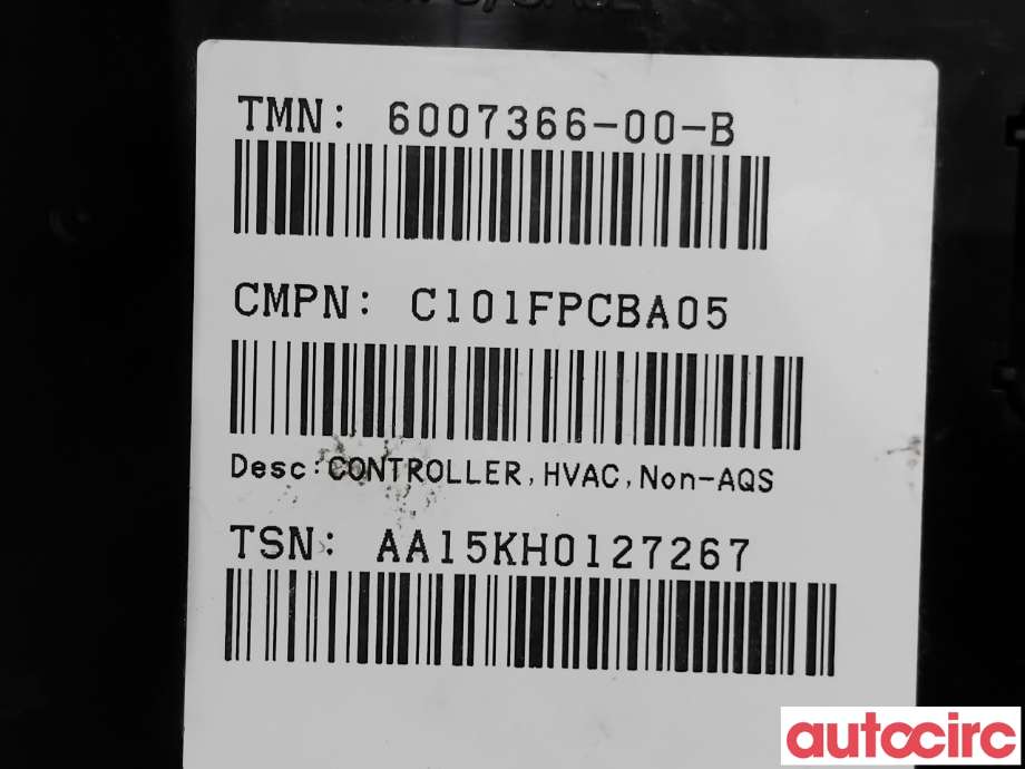 Styreenhet klima/aircondition til Tesla Model S 2016-2021 (Fase 2) (TESLA|6007366-00-B|C101FPCBA05)