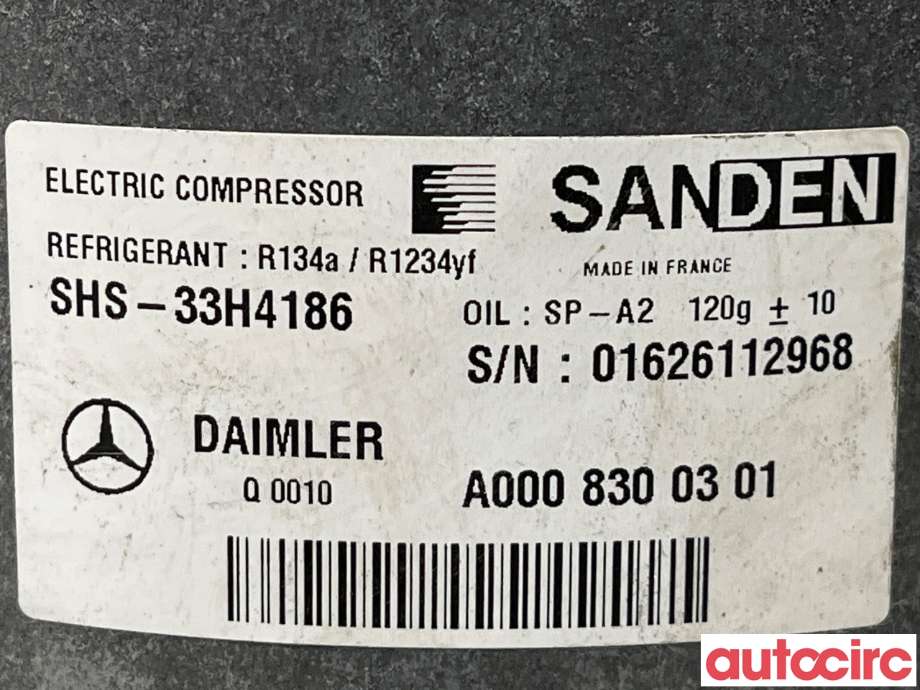 Aircondition kompressor til Mercedes EQC 2019-->> (MERCEDES|A0008303204|SHS-33H4186|A0008300301)