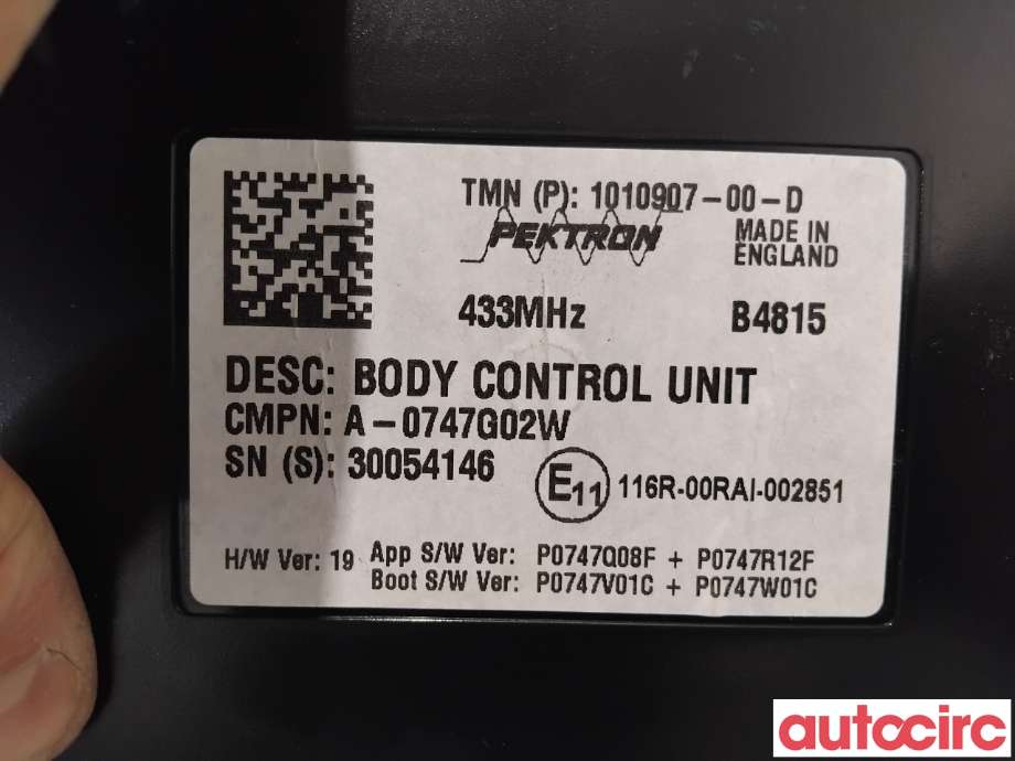 Styreenhet diverse til Tesla Model S 2016-2021 (Fase 2)  (TESLA|1010907-00-D|A-0747G02W)
