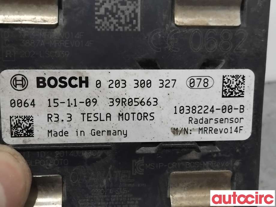 Sensor radar til Tesla Model S 2016-2021 (Fase 2) (TESLA|1038224-00-B|0203300327)