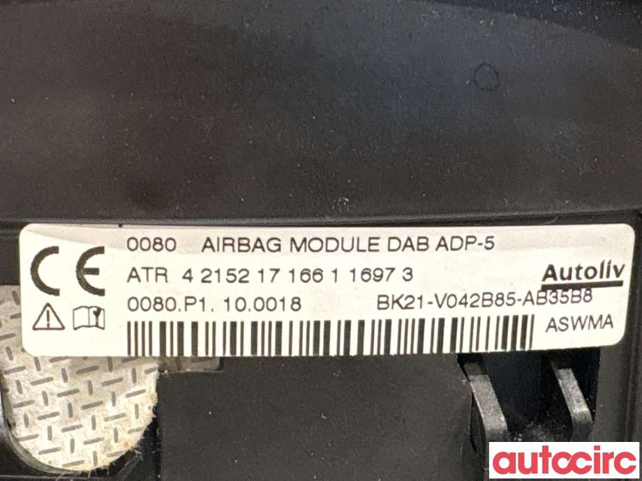 Airbag rattpute til Ford Transit Custom 2013-2023 (Type I) (FORD|1763190||BK21-V042B85-AB35B8)