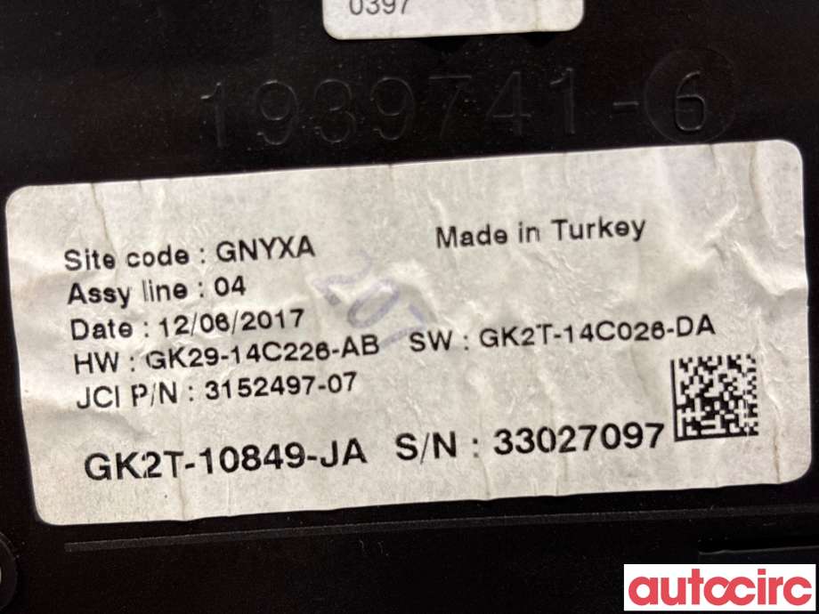 Instrumentpanel til Ford Transit Custom 2013-2023 (Type I)  (FORD|2342291|3152497-07|GK2T-14C026-DA)