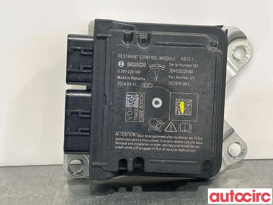 Airbag elektronikk til Tesla Model Y 2021-2024 (Type I) (TESLA|1512876-00-E|0285020160)