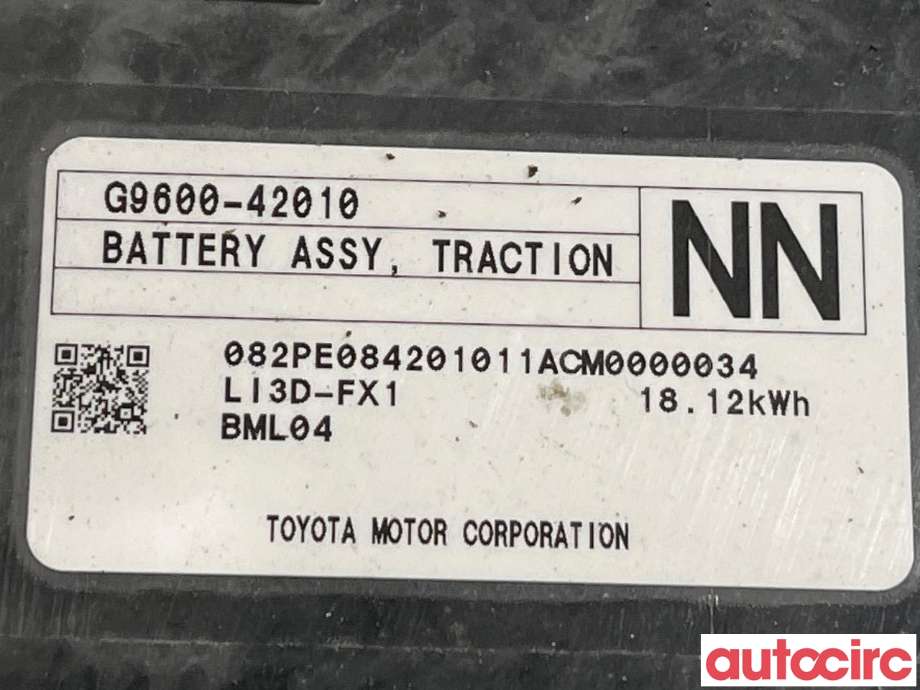 Batteripakke elbil til Toyota RAV4 2019-->> (Type V)  (TOYOTA|G951042035|G951042030|G9600-42010)