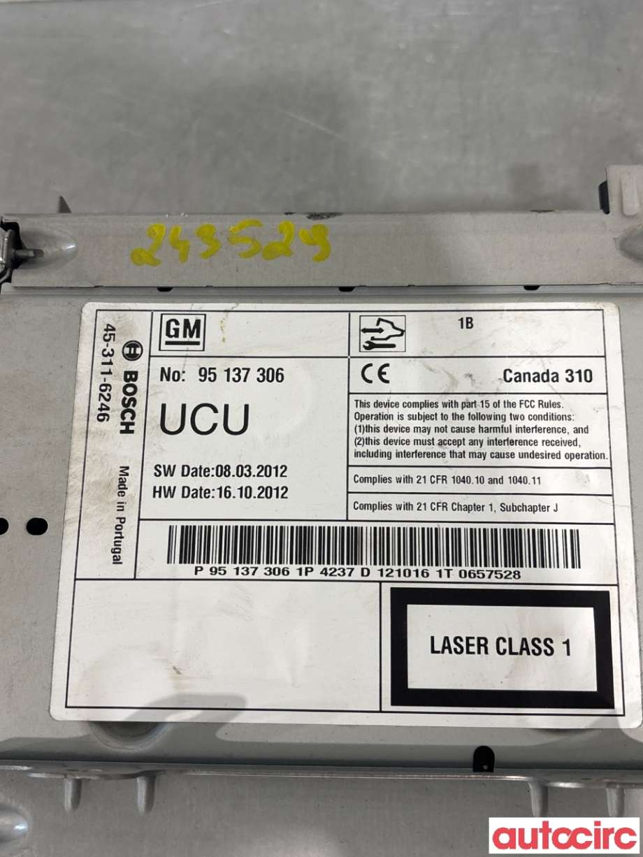 Bilstereo til Opel Mokka 2012-2016 (Type I, Fase 1) (OPEL|95326942||95137306)