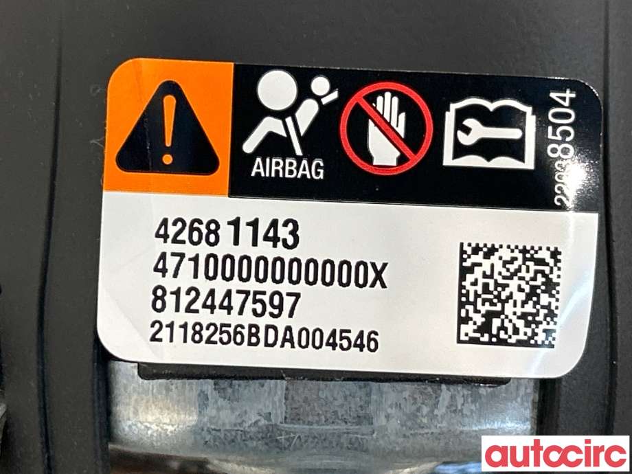 Airbag rattpute til Opel Ampera-e 2017-->> (Type II)  (OPEL|42620605||42681143)