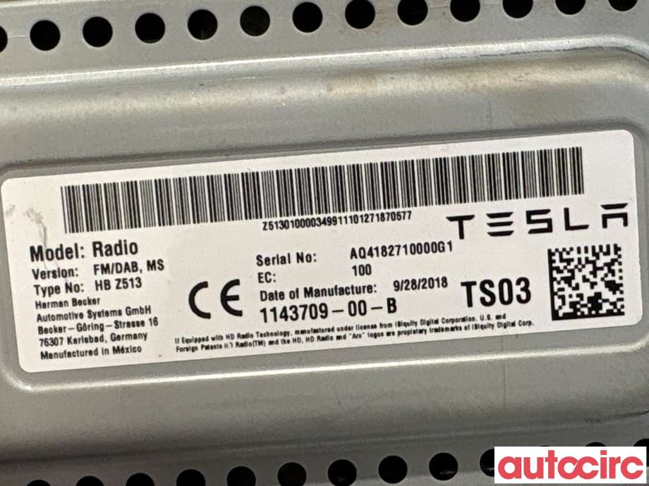 Styreenhet diverse til Tesla Model S 2016-2021 (Fase 2)  (TESLA|1143709-00-B|HBZ513)