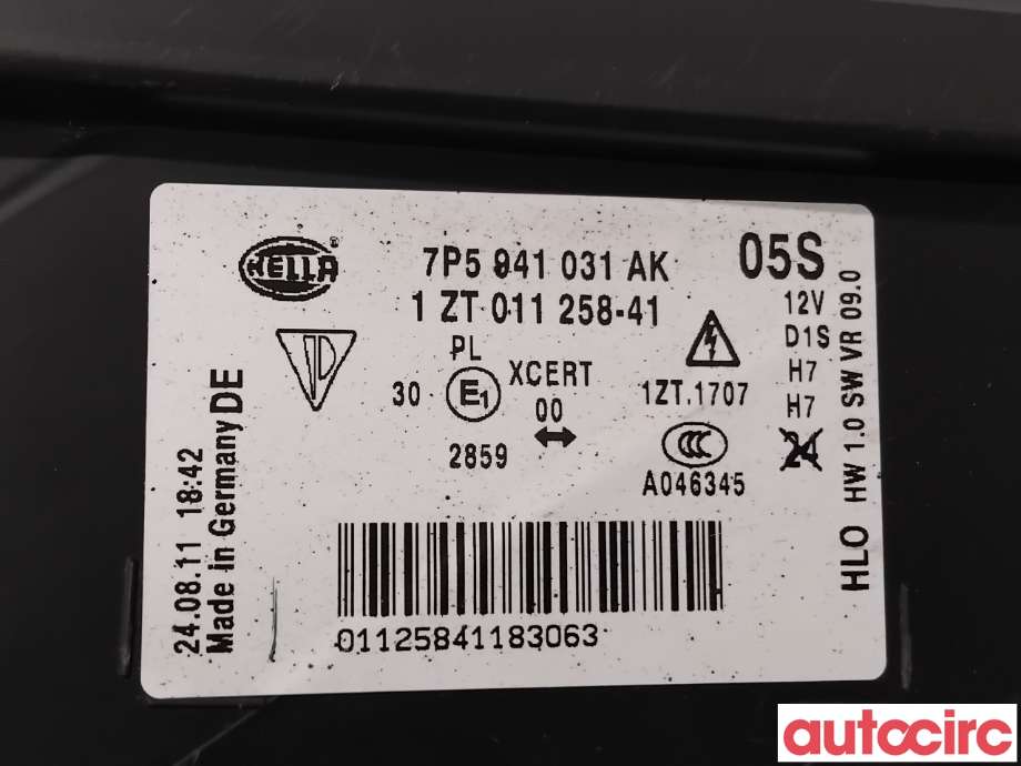 Frontlykt venstre xenon til Porsche Cayenne 2010-2017 (92A) (92A) (PORSCHE|95863117702|1ZT011258-41|958941029AE)