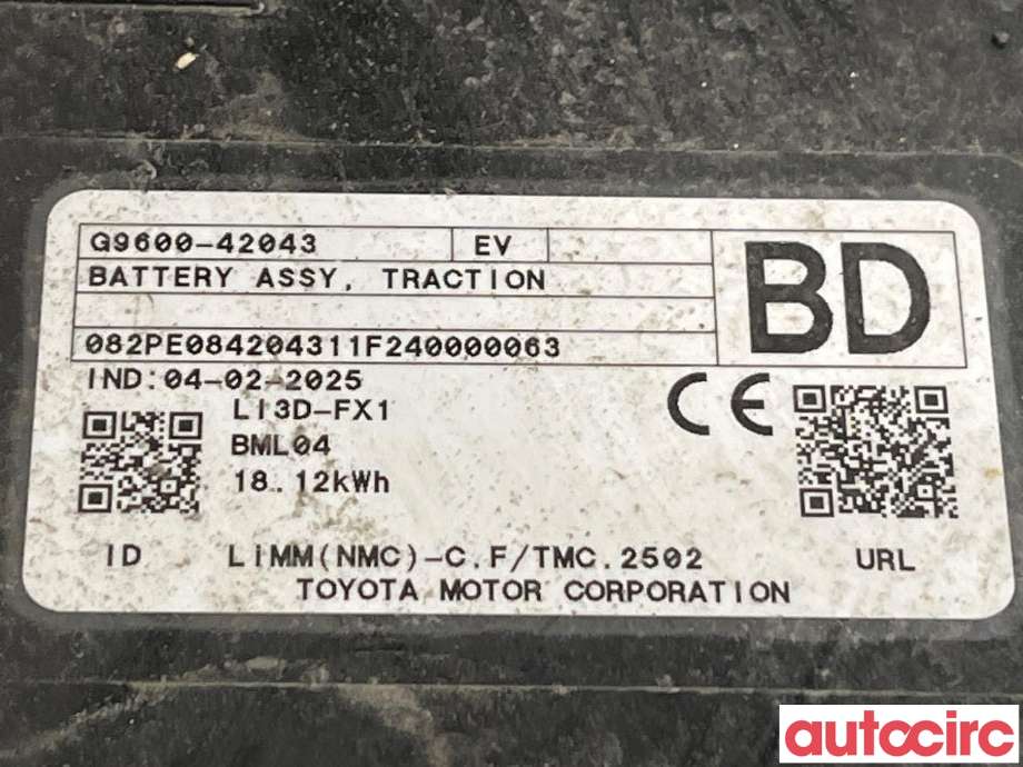 Batteripakke elbil til Toyota RAV4 2019-->> (Type V) (TOYOTA|G951042035|G951042033|G9600-42043)