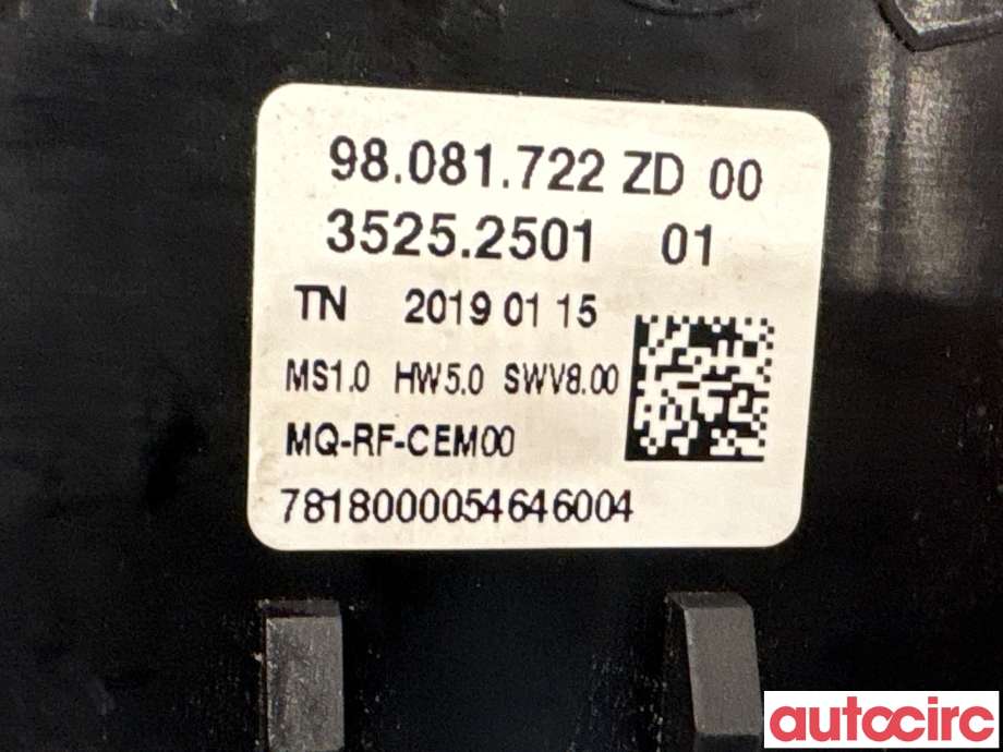 Varmeapparat betjening til Opel Combo E 2019-->> (OPEL|98081722ZD|35252501|98340416ZD)