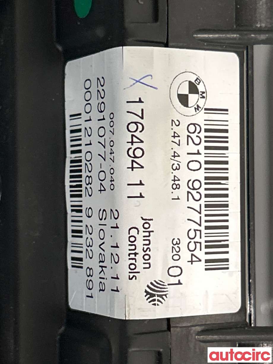 Instrumentpanel til BMW 1-Serie 2011-2015 (Fase 1) (F20/F21) (F20/F21) (BMW|62108794223||62109277554)