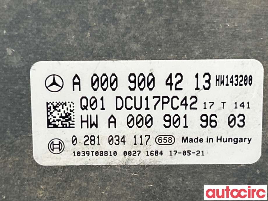 Styreenhet diverse til Mercedes Sprinter 2013-2018 (Fase 2) (906) (906) (MERCEDES|A0009004213|0281034117)
