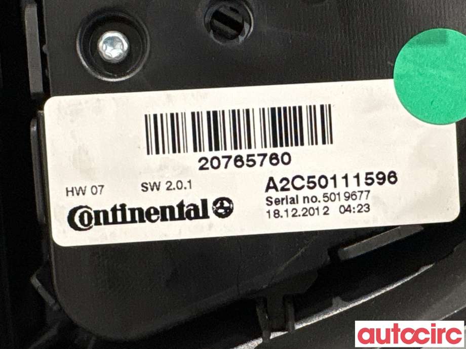 Varmeapparat betjening til Opel Mokka 2012-2016 (Type I, Fase 1) (OPEL|20765760|A2C82063100|13429874)
