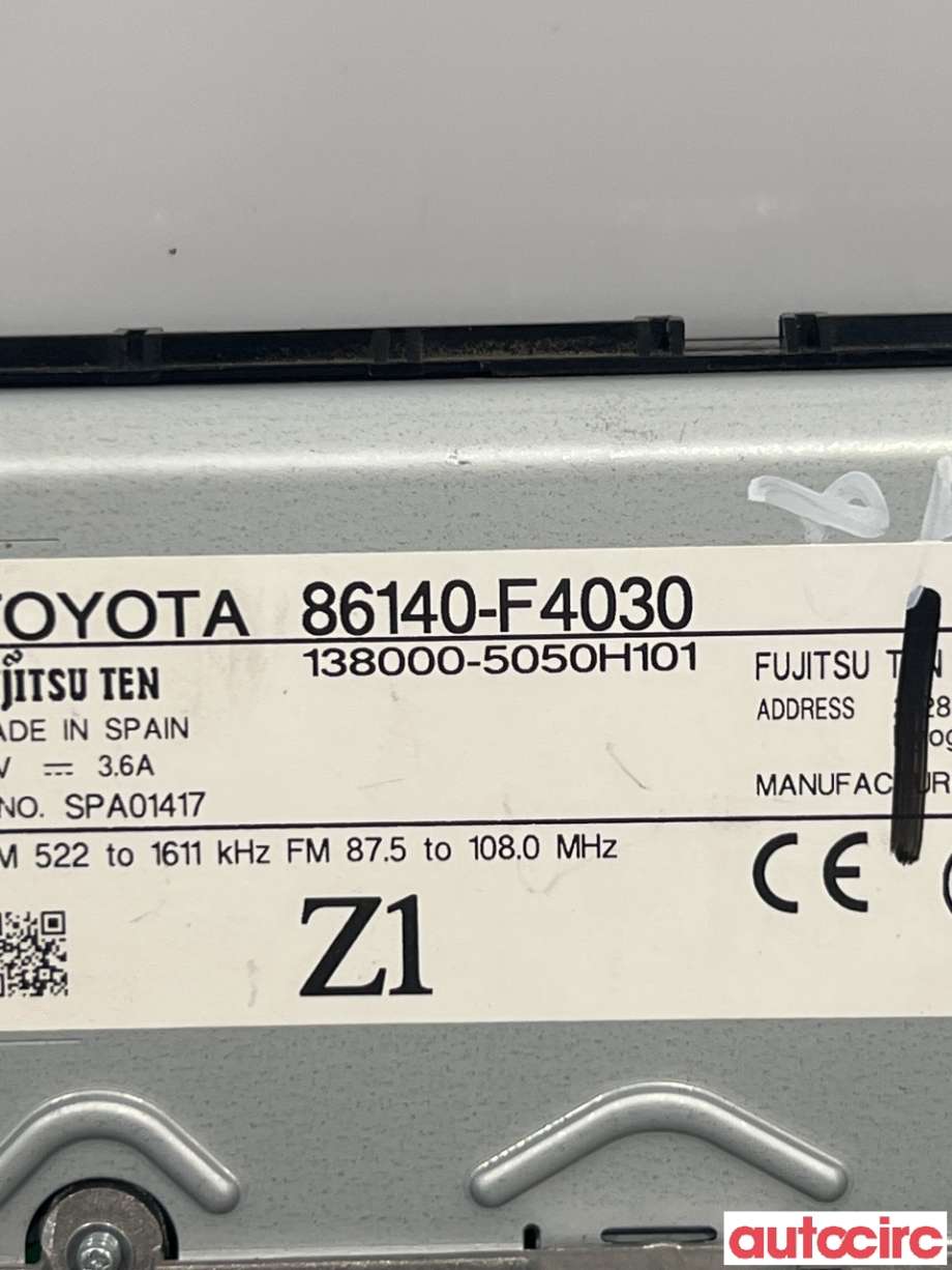 Multimedia display (MCU - Media Controller Unit) til Toyota C-HR 2016-->>  (TOYOTA|86140F4030||86140-F4030)