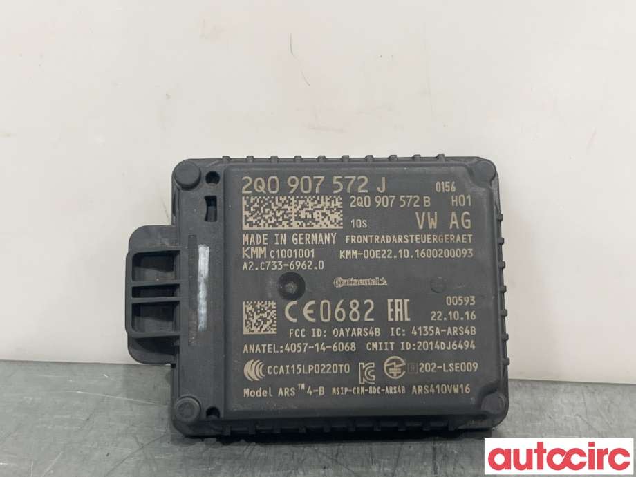 Sensor radar til VW Tiguan 2016-2020 (Type II, Fase 1) (VOLKSWAGEN|2Q0907561K||2Q0907572J)