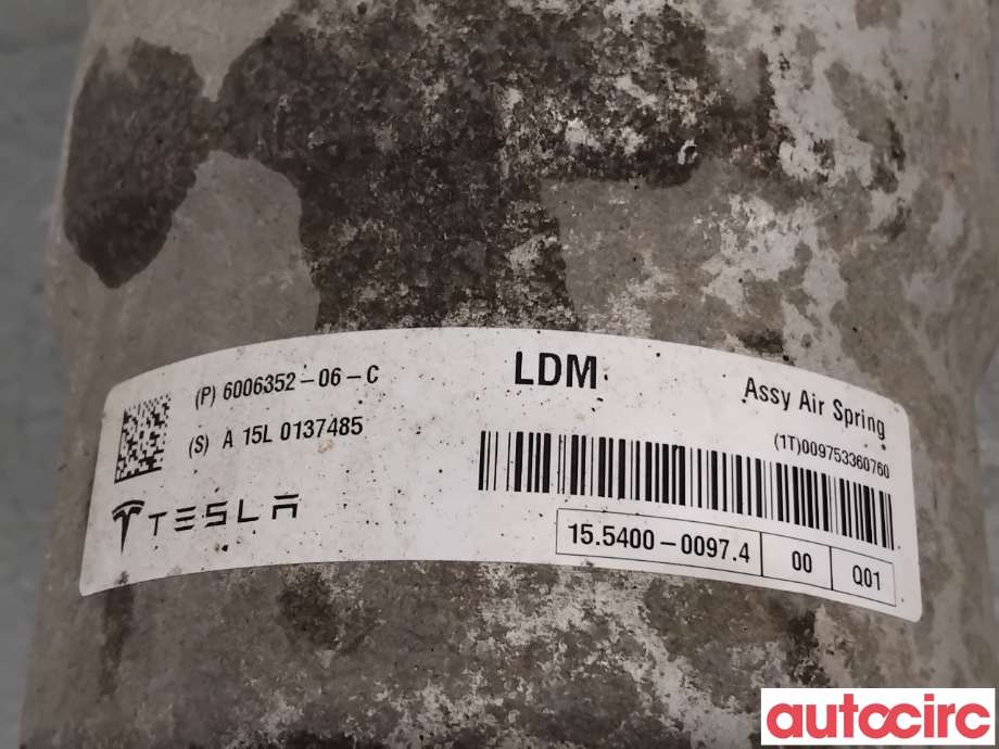 Fjær foran nivå luftpute/belg til Tesla Model S 2016-2021 (Fase 2)  (TESLA|6006352-06-C|155400-00974)